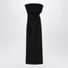 Max Mara Silva Bustier Wool-blend Midi Dress In Black