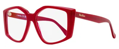 Max Mara Women's Butterfly Blue Block Eyeglasses Mm5162-b 066 Carmine Red 53mm
