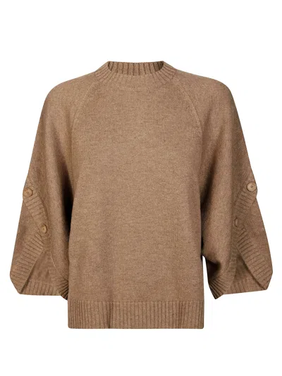 Max Mara Women's Button-detail Sweater In Brown