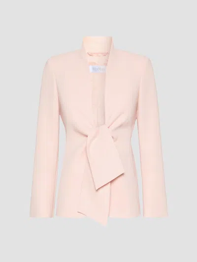 Max Mara Women's Cady Jacket With Sash Detail In Pink