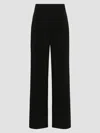 Max Mara Compact Cady Trousers With Invisible Left-side Zip In Blue