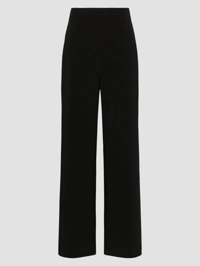 Max Mara Compact Cady Trousers With Invisible Left-side Zip In Multi