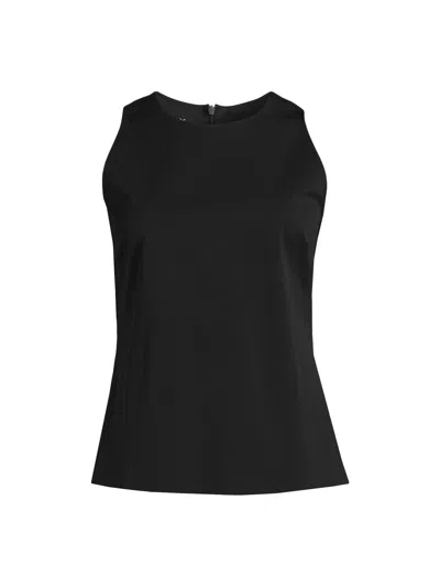 Max Mara Crewneck Sleeveless Tank Top In Black
