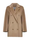 Max Mara Women Camel 101801 Short Icon Coat Rebus Coat