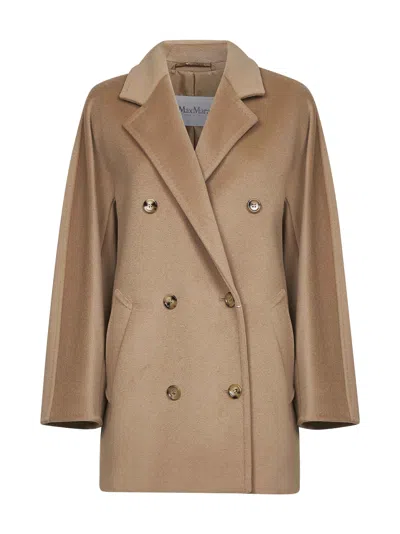 Max Mara Women Camel 101801 Short Icon Coat Rebus Coat