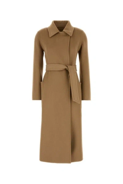 Max Mara Women Camel Cashmere Artur Coat In 001