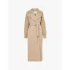 Max Mara Womens Camel Cicladi Belted-waist Wool And Cotton Coat In Camel