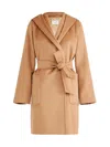 Max Mara Camel Rialto Camel Wool Robe Coat In Brown