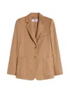 Max Mara Single-breasted Blazer In Brown