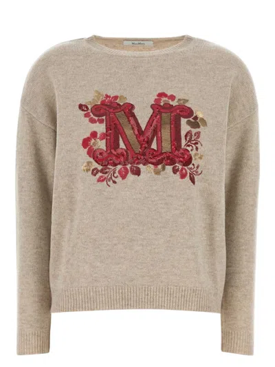 Max Mara Women's Cappuccino Wool Blend Quota Sweater In Brown