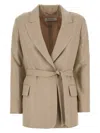 Max Mara Giacca Randers In Misto Lana Cappuccino Donna