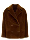 Max Mara Caramel Alpaca Blend Filovia Coat In Brown