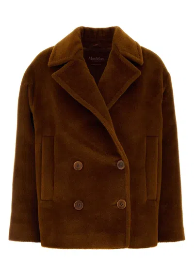 MAX MARA WOMEN'S CARAMEL ALPACA BLEND FILOVIA COAT