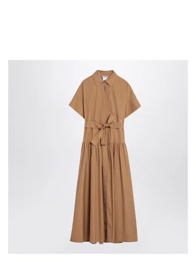 MAX MARA WOMEN'S CARAMEL-COLOURED SHIRT DRESS