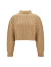 Max Mara Wool And Cashmere Short Sweater In Multicolor