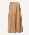 Max Mara Satin Midi Skirt Elastic Waistband