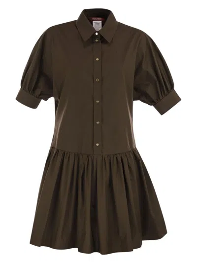 Max Mara Studio Caronte - Poplin Chemisier Dress In Multi