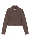 Max Mara Carpa Cropped Denim Jacket By  In Brown