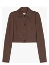 Max Mara Belted Jacket With Buttoned Cuffs And Epaulettes In Brown