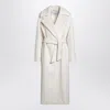 Max Mara White Alpaca Fragore Orsetto Biver Coat