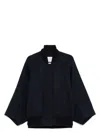 Max Mara Zenone Cashmere Cape Bomber Jacket In Blue
