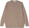 Max Mara Cable Knit Cashmere Crewneck Jumper In Beige