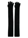 Max Mara Timor Gloves Black In Black
