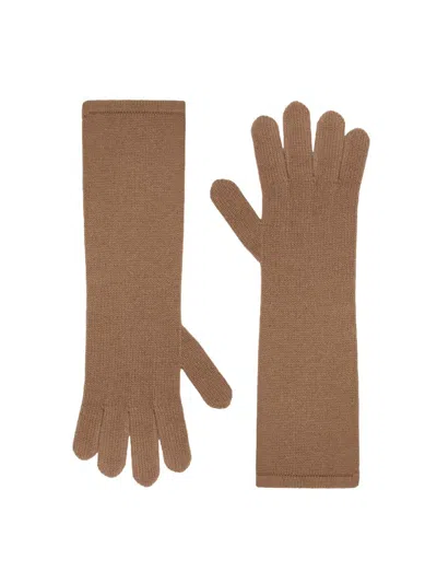 Max Mara Women's Cashmere Gloves In Brown
