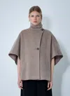 Max Mara Women Cashmere Logo Motif Poncho In Gray