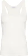 Max Mara Knitted Cashmere Tank Top With Racerback In White