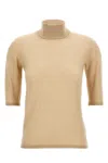 Max Mara Beige Cecina Turtleneck Sweater In Cream