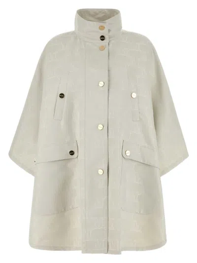 MAX MARA WOMEN'S CHALK JACQUARD CAPE