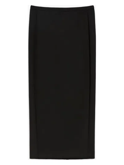 MAX MARA WOMEN'S CHARME JERSEY SKIRT BLACK | SIZE 44 | 2511771012600005