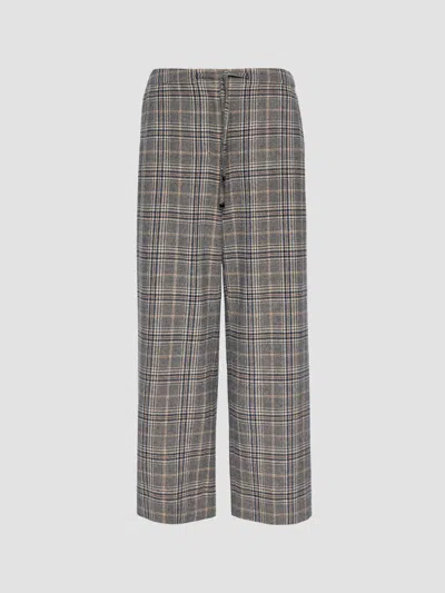 Max Mara Women's Chequered Flannel Joggers In Ultramarine