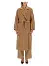 Max Mara Manuela Long-sleeved Coat In Beige