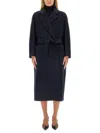 Max Mara Women Coat "locri" In Blue