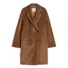 Max Mara Wool And Alpaca Midi Coat In Brown