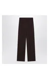 Shop Max Mara Women's Coffee-coloured Viscose Trousers