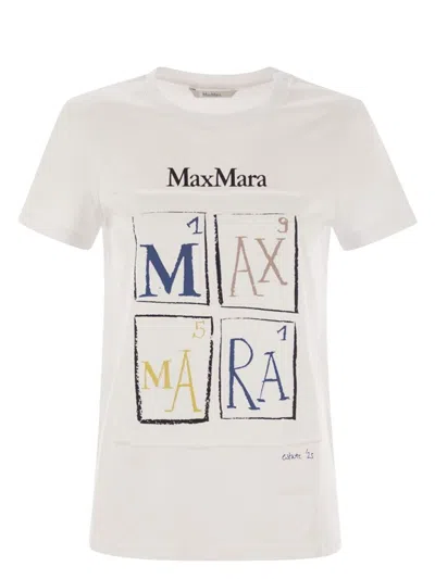 MAX MARA WOMEN'S COLIBRI - COTTON T-SHIRT WITH FRONT PRINT