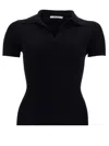 Max Mara Virgin Wool Collared Knitted Top In Blue