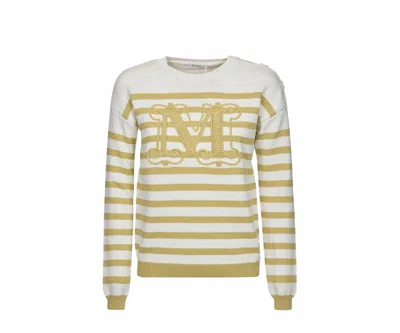 Max Mara Women's Cornely Embroidered Sweater In Yellow In White