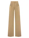 Max Mara Women's Corte Cotton Trousers In Beige