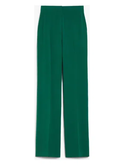 MAX MARA WOMEN'S COSMO LONG TROUSER DARK GREEN | SIZE 42 | 2516131014600038