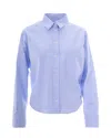 Max Mara Sky Blue Regular Solid Shirt In Blue