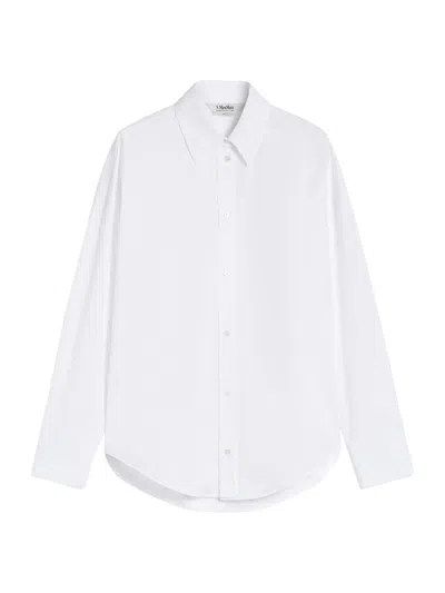 Max Mara Tenerife Cotton Oxford Shirt In White