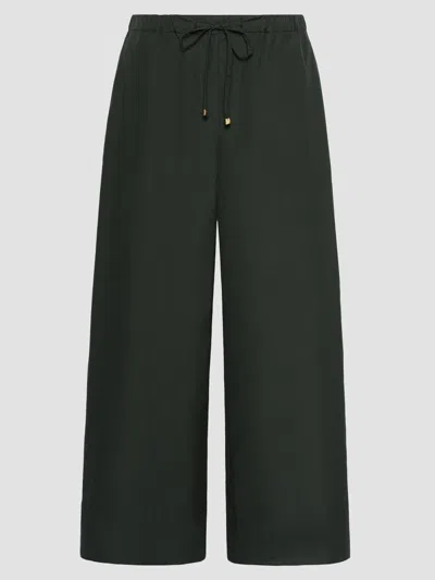 Max Mara Women's Cotton Poplin Jogging Trousers In Green