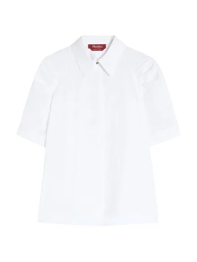 Max Mara Women's Cotton Poplin Shirt In White