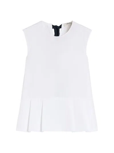 Max Mara Women's Cotton Poplin Top In White