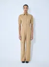 Max Mara Women Cotton Tailored Jumpsuit In Brown