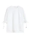 Max Mara Cotton-blend Jersey T-shirt In White